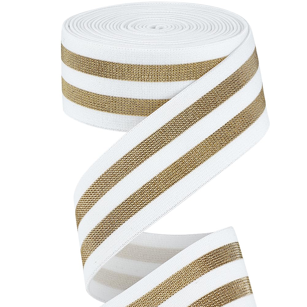 Bande élastique à Paillettes 5m X 40mm Argentée - Pour Couture, Décoration Vêtements Et Accessoires DIY