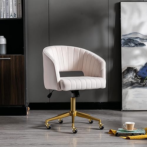 Miniatura 9 de Silla de oficina para el hogar, silla giratoria de terciopelo para escritorio, sillón de acento tapizado, sillas modernas acolchadas con mechones