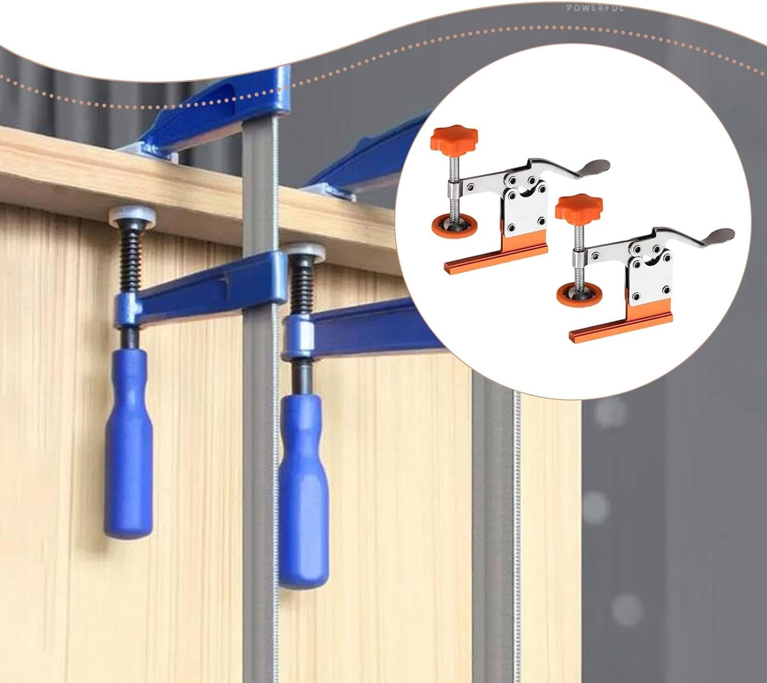 predolo Clamp Holder Heavy Duty Aluminum Alloy Quick Release Fixture Stable Suitable for DIY Projects Professional Repairs Home Worksho, 2 Piece