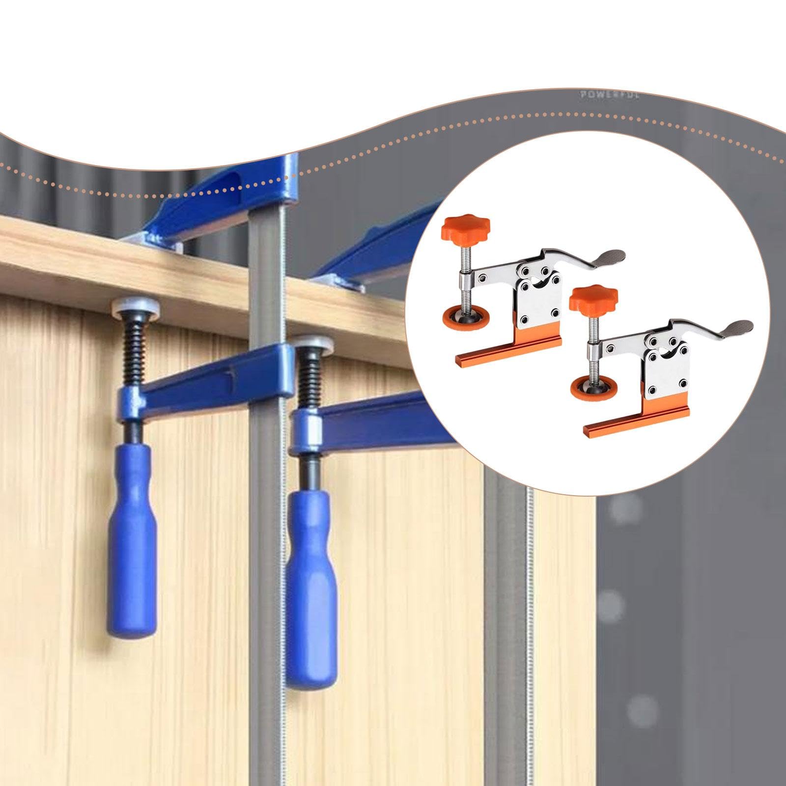 Abrazadera para Carpintería Fabricada en Aleación de Aluminio, Herramienta de Fijación Ergonómica, Abrazadera Estable Y Robusta para Trabajos de Const, 2 Piezas