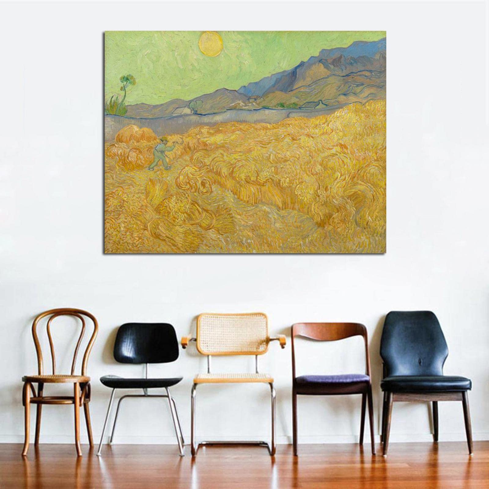 Amazon｜フィンセントファンゴッホの有名な絵画の複製「刈り入れをする