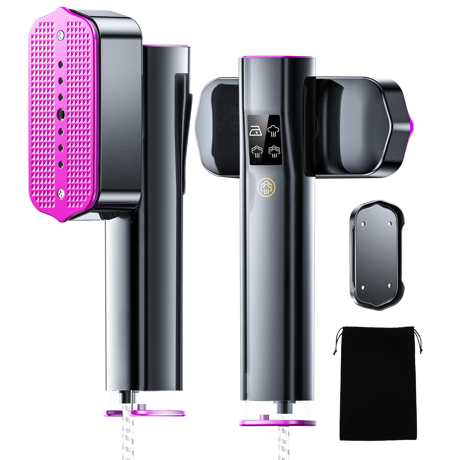 Défroisseur Vapeur, 2 en 1 Fer à Repasser Vertical, 1300W Défroisseur Vapeur de Voyage, 10 Minutes de Vapeur Continue, Defroisseur Vapeur Vertical pour les Voyages et la Maison