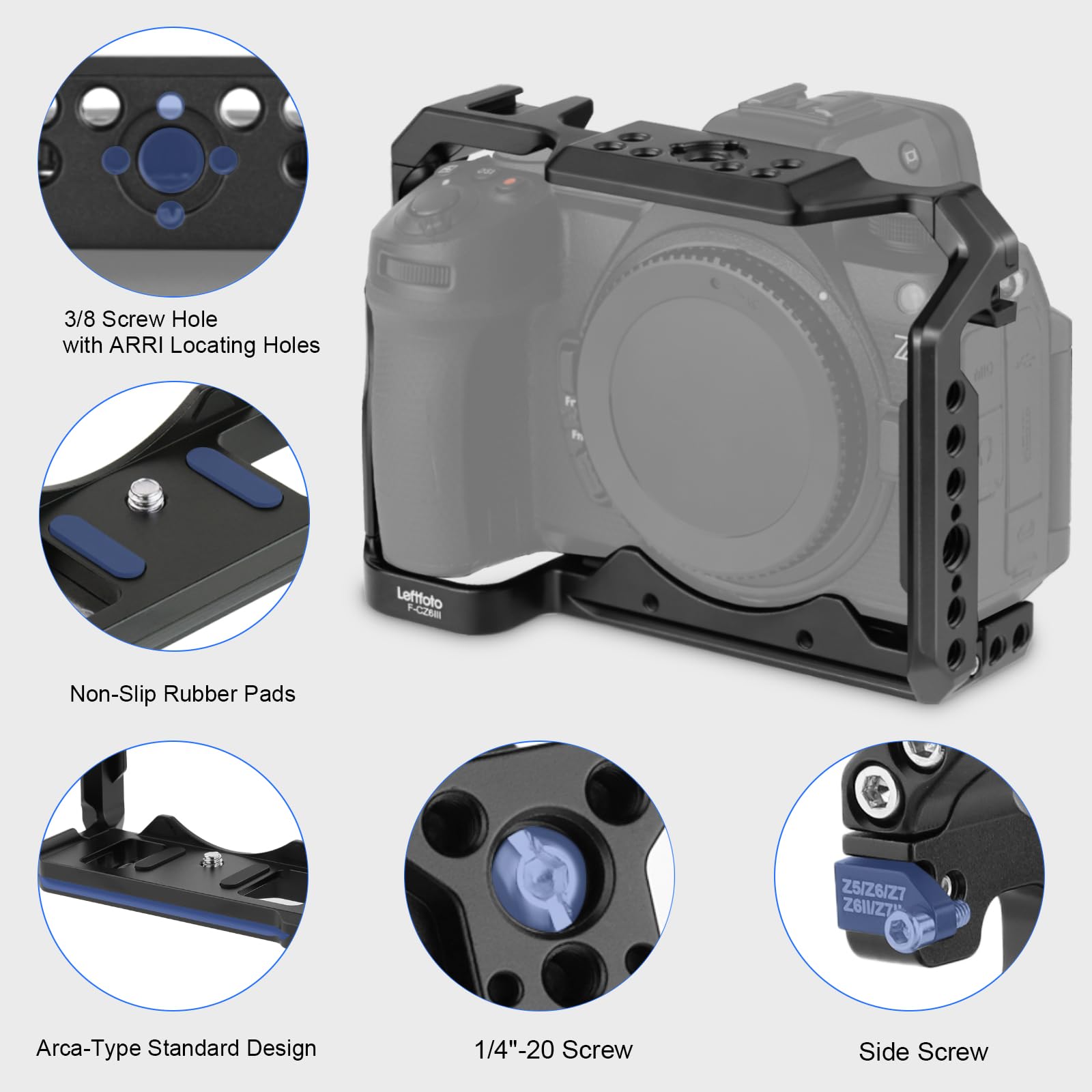 Amazon.co.jp: Leftfoto カメラケージ Nikon Z6III/Z5/Z6/Z7/Z6II/Z7II
