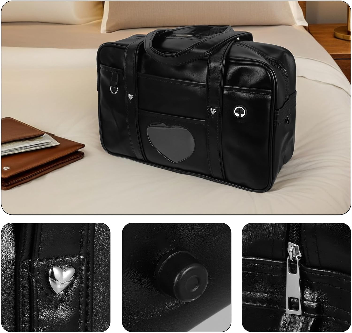 Alipis Waterproof Laptop Bag for Women 19-inch Faux Leather Shoulder Tote School and Office Work Handbag Large Capacity Computer Carrying Case