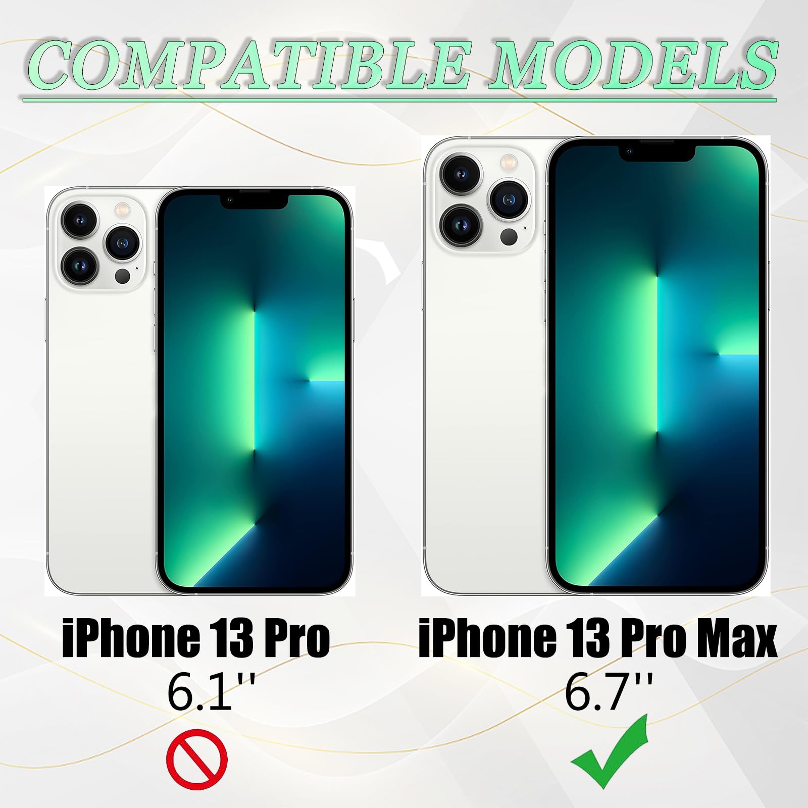 Back vetro Scocca Posteriore Per iPhone 13 Pro Max , Oro foro BIG