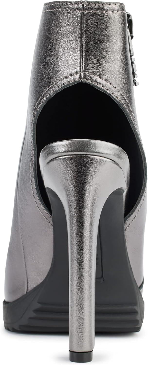 DKNY womens Malia Peep Toe Heeled Bootie With Side Zipper - Image 2