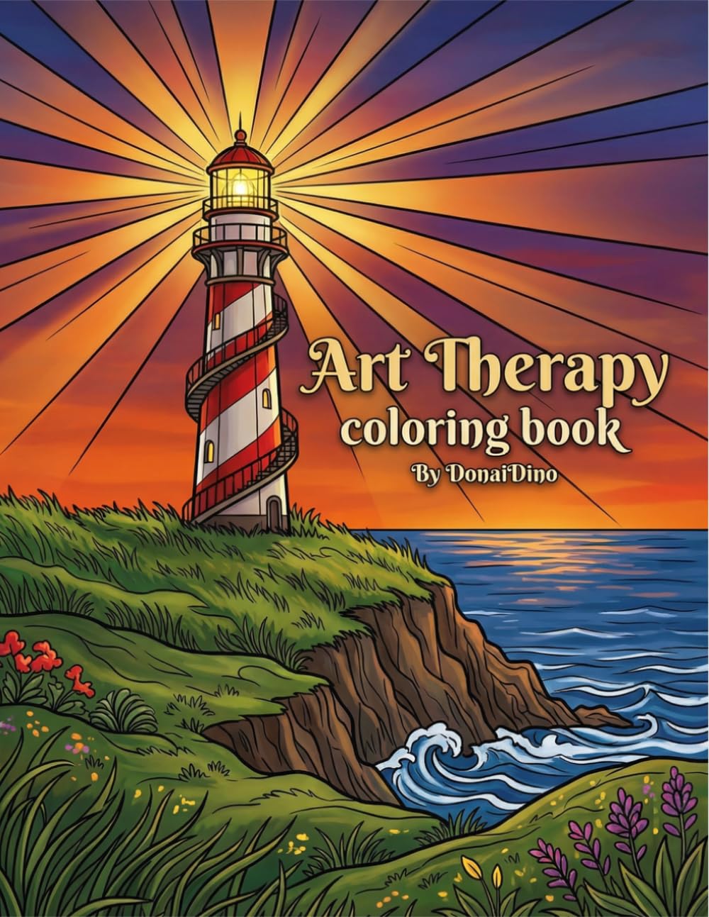 Art Therapy Coloring Book for Stress Relief and Relaxation: Easy and Bold Designs for Adults, Teens, and Kids to Unwind and Express Creativity