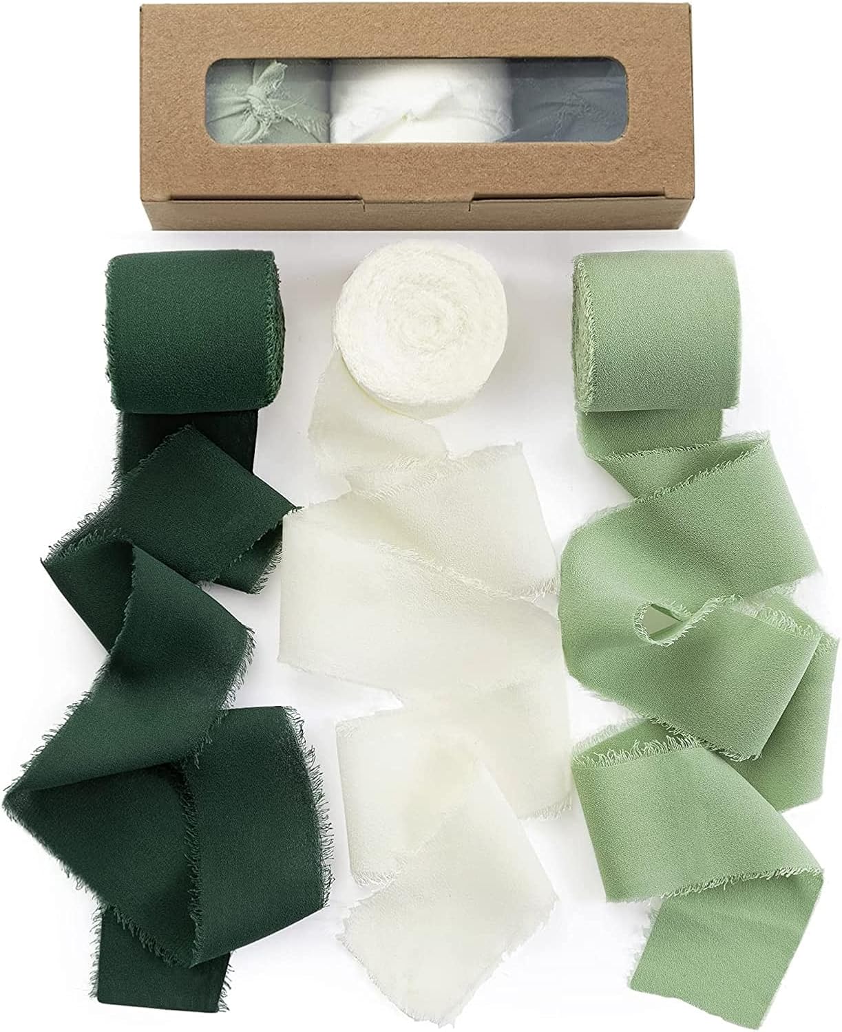 joybest Handmade Chiffon Ribbons for Gift Wrapping, Boho