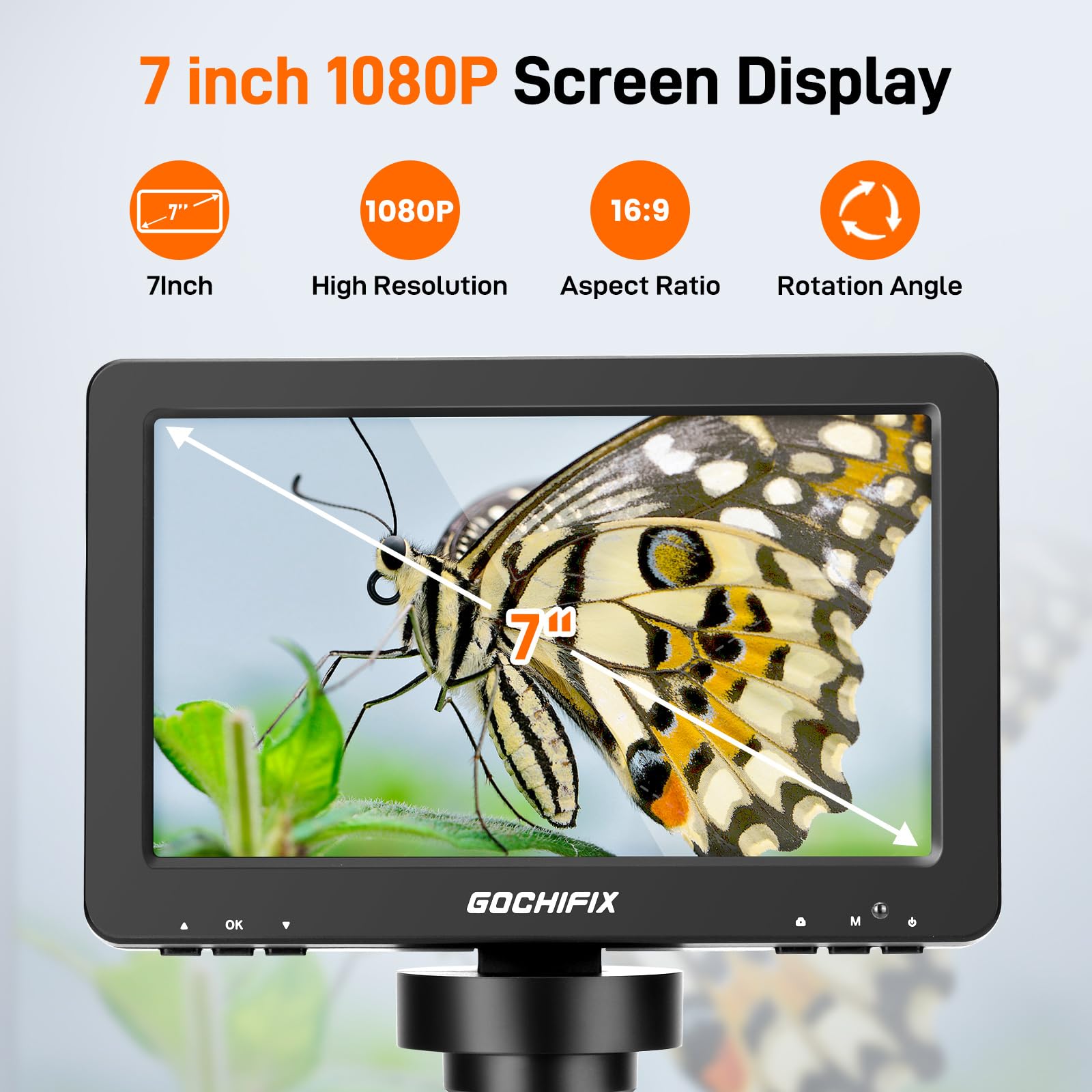 Mikroskop cyfrowy LCD 1200X, mikroskop USB 12 MP 1080P z 10 diodami LED, idealny dla kolekcjonerów monet i entuzjastów elektroniki, kompatybilny z Windows i Mac OS