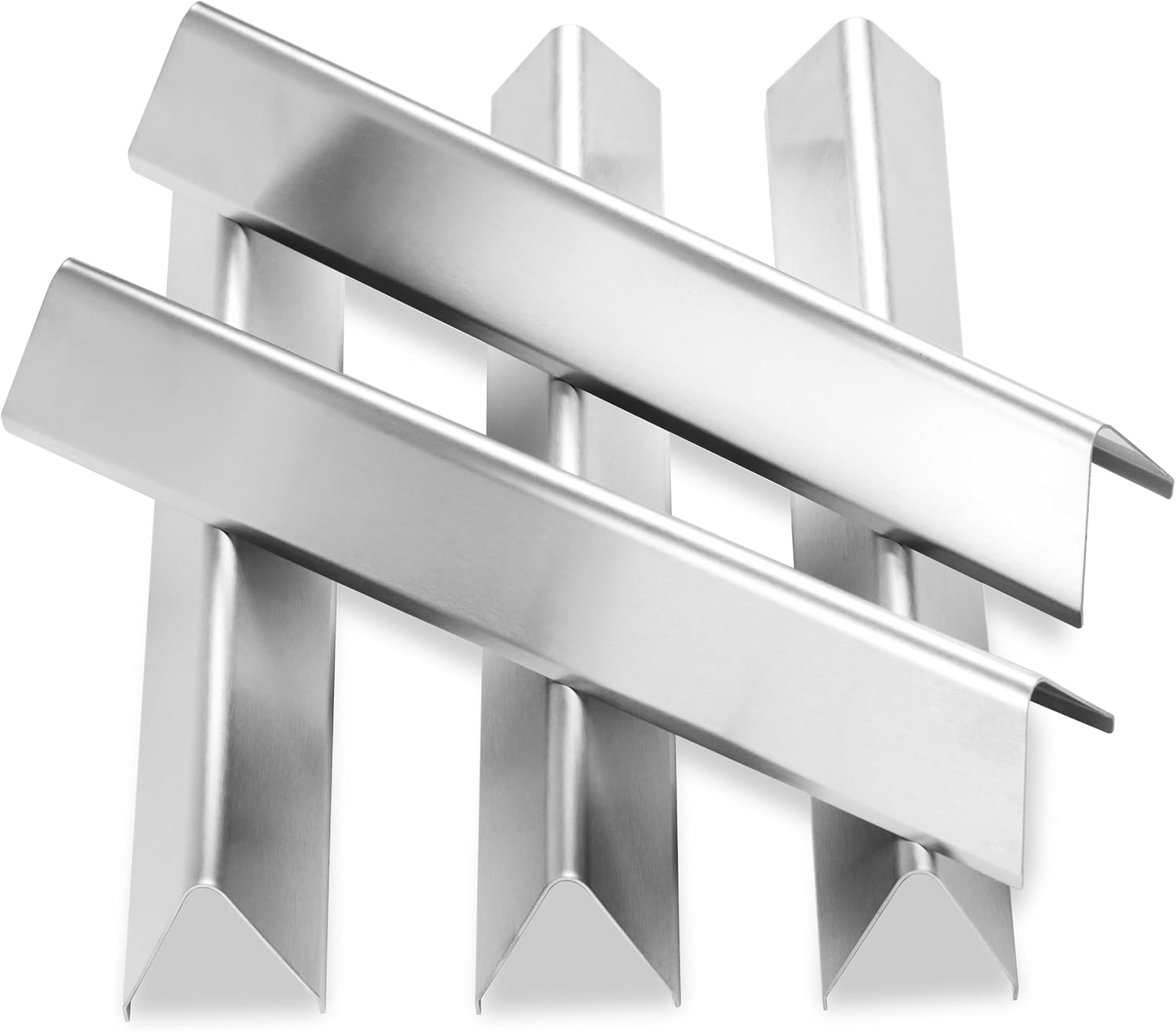 Stainless Steel 15.3" Flavorizer Bars for Weber Spirit E310 E315 E320 E330 S310 S315 S320 S330 & GS4 Spirit II 300 Series Grills with Front Control Knobs - Replacement Parts for Weber 7636 69797 68843