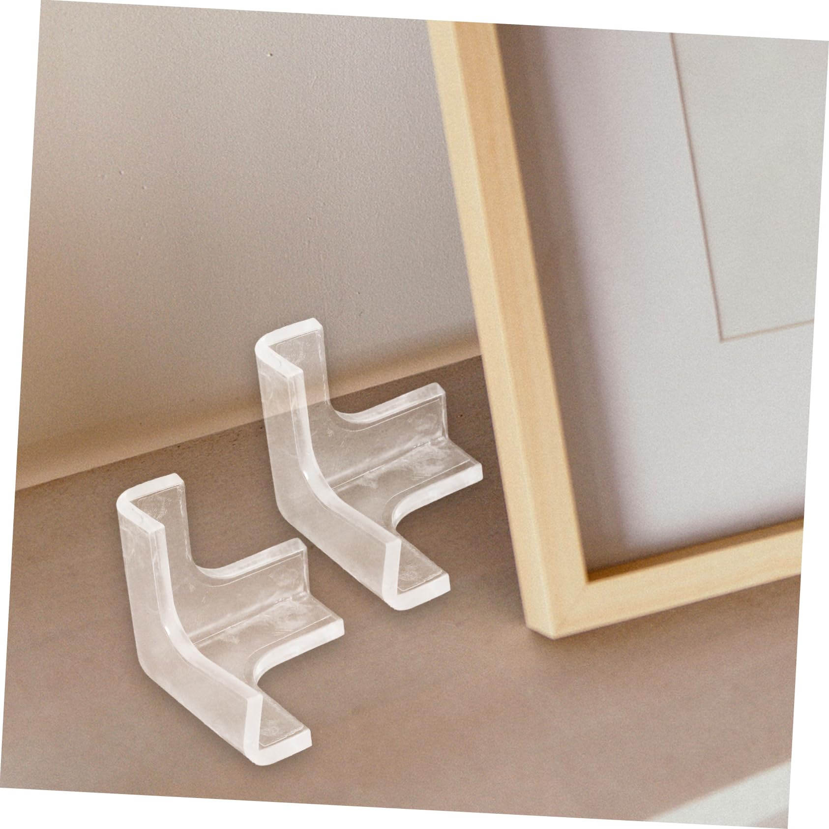 BESTonZON 4 Sätze Transparenter Eckenschutz Für Bilderrahmen Stopper Eckschutz Babysicher Stecker Trimmen Wandeckenschutz Kantenschutz Schwelle Draht Aufhänger Tür Kieselgel 20 Stück * 4