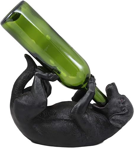 Miniatura 10 de Ebros Realista Purebreed Pedigree Canine Adorable Cervejillo Pug Perro Botella de Vino Titular Estatua Estatua Como Cocina Bodega Centro de Mesa