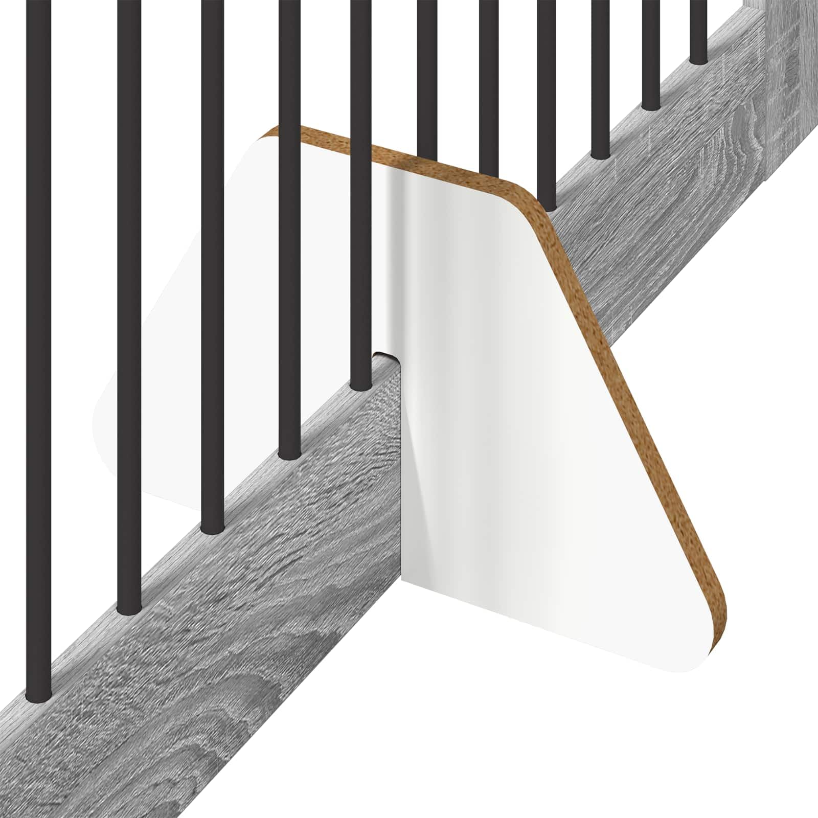 Puerta para perros con soporte, 2 unidades, Sonoma gris, 100 x 80 cm, plegable y portátil, para interior y exterior, barrera de seguridad y protección en casa y apartamento