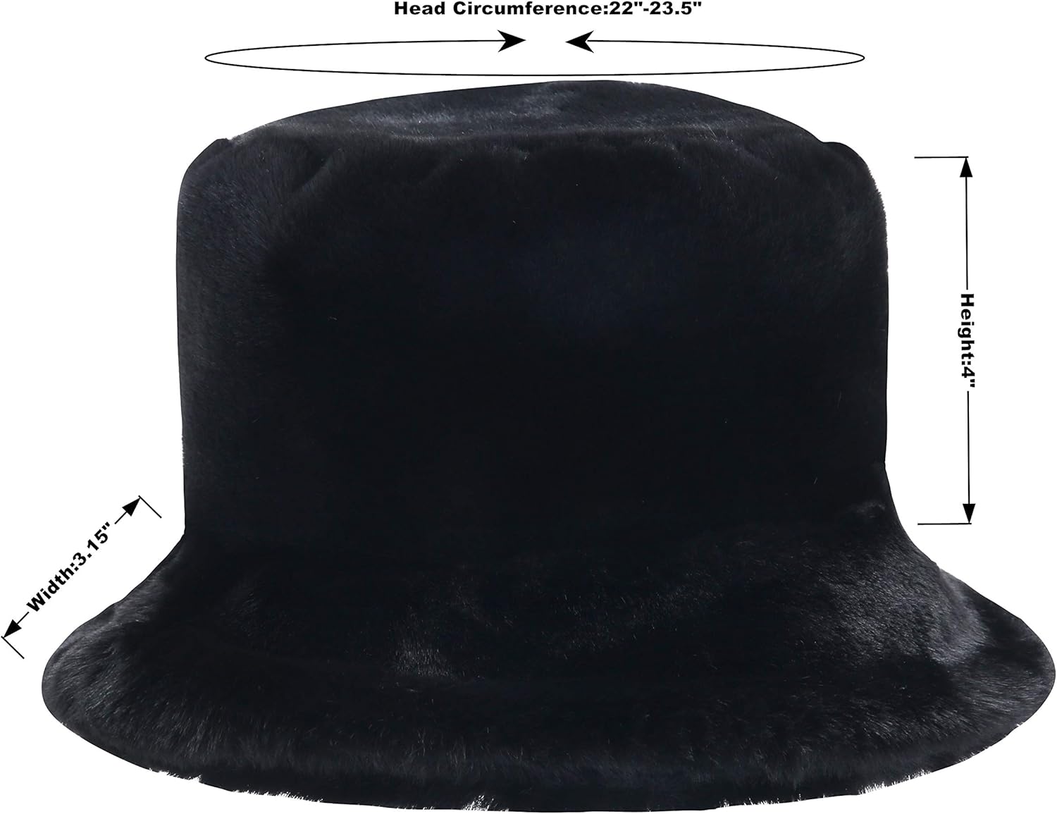 Women's Faux Fur Cow Bucket Hats Ladie's Unique Camouflage Printed Fisherman Cap - Image 5