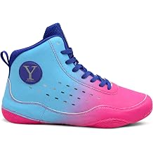Magic Glow-in-The-Dark Wrestling Shoes for Women & Girls - Lightweight Breathable Boxing, MMA, Powerlifting, Weightlifting & Gym Training Athletic Footwear - Durable Non-Slip Sole