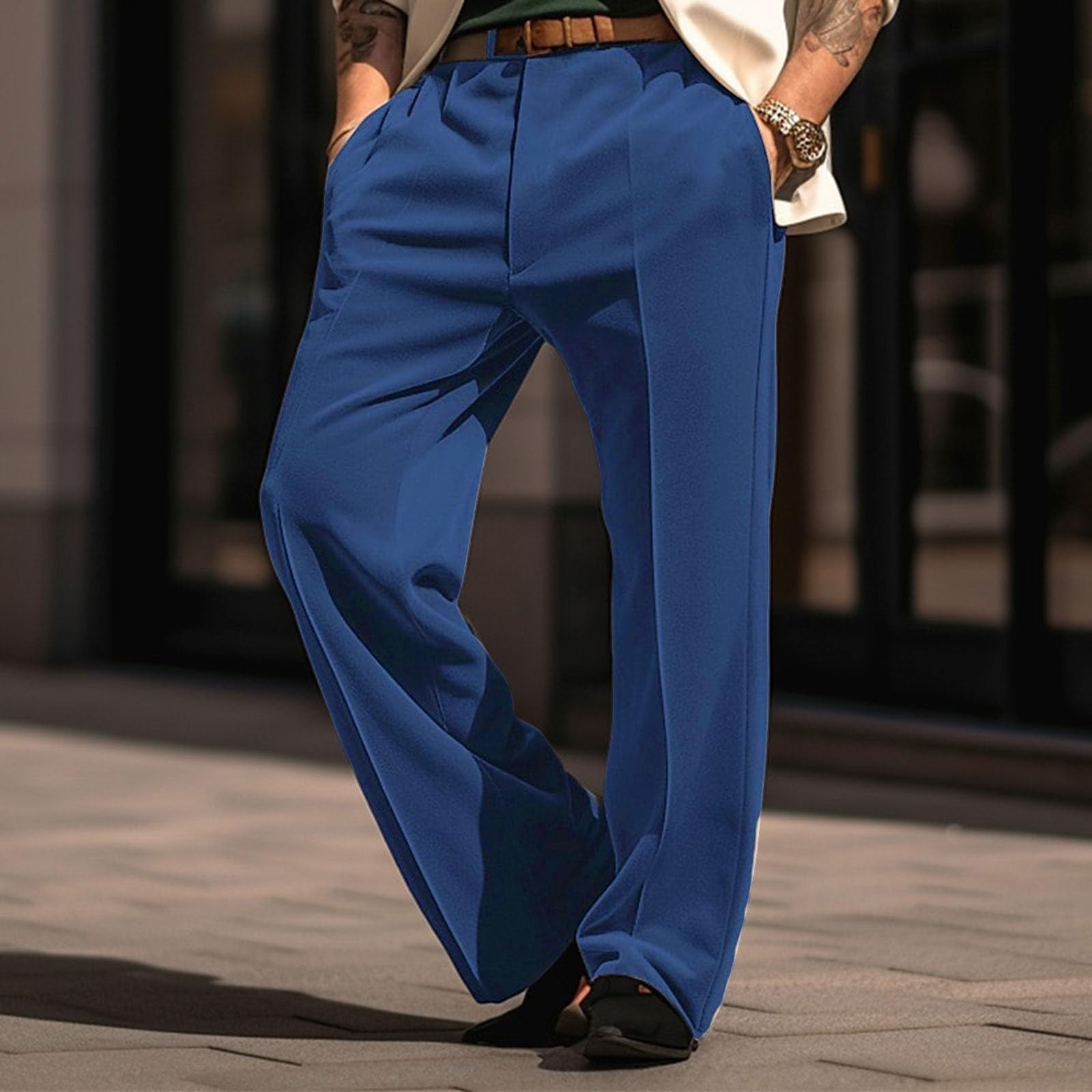 Ansenesna Chino Hose Herren Regular Fit Lang Hosen Herren Chino Bequem