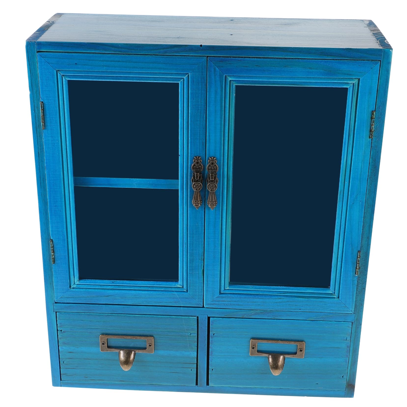 Vintage Wandschrank Aus Holz Mit Doppeltüren Und Griffen Rustikaler Kleiner Wandschrank Zur Wandmontage Vielseitiger Holzkommode Für Schlafzimmer Und Wohnzimmer Einfacher Aufbau