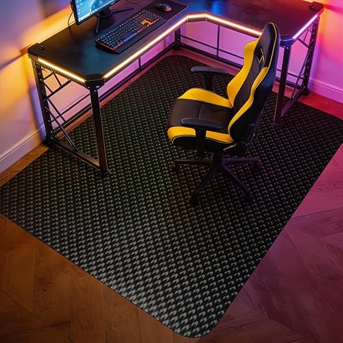 Miniatura 12 de Vicwe Tapete para Silla de Oficina para Alfombra, 32'' x 55'' Tapete para Silla de Escritorio de Computadora para Pisos Alfombrados, Tapete Duro de