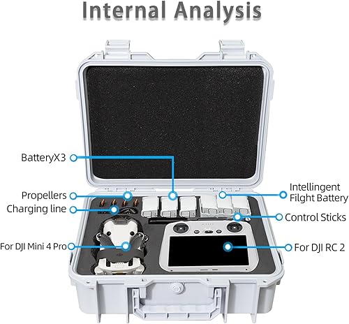 Miniatura 2 de Funda rígida Mini 4 Pro, resistente a la presión impermeable para DJI Mini 4 Pro Drone Accesorios, Compatible con control remoto RC 2RC-N2
