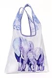 O-WITZ Reusable Grocery Bags | Vibrant Tote Bag For Groceries, Gym, Beach Gear, Toys & More | Washable Design With Large Handles For Maximum Convenience | Folds Into A Small Pouch, Elephant