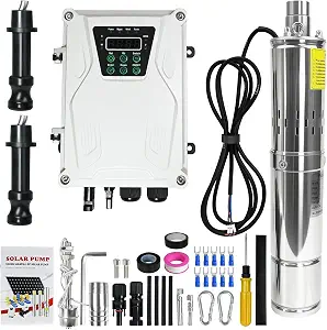 500W DC 48V 3-Inch Solar Deep Well Pump Kit with MPPT Controller and Stainless Steel Construction