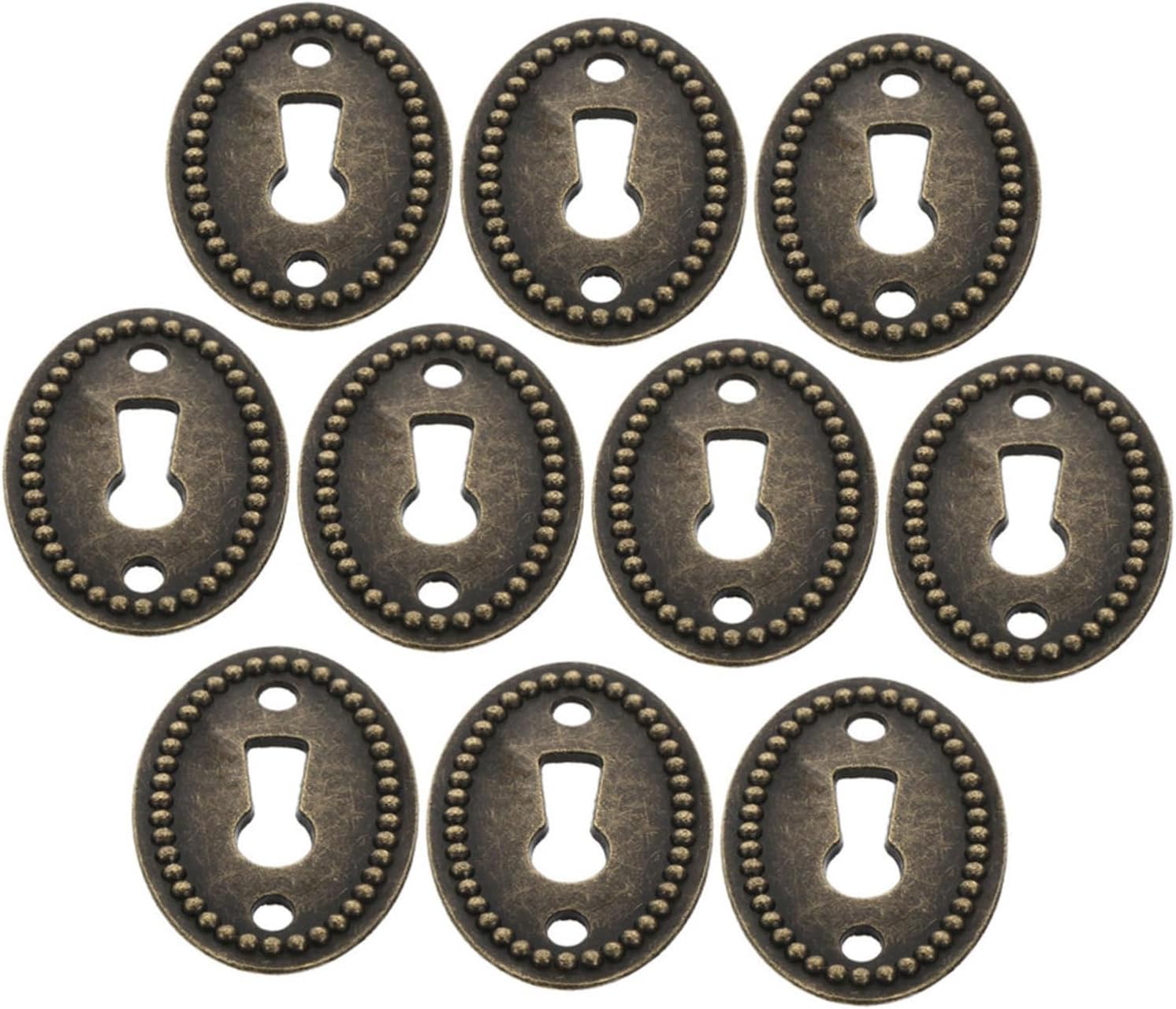 16pcs Vintage Oval Zinc Alloy Keyhole Cover Plate for Dresser
