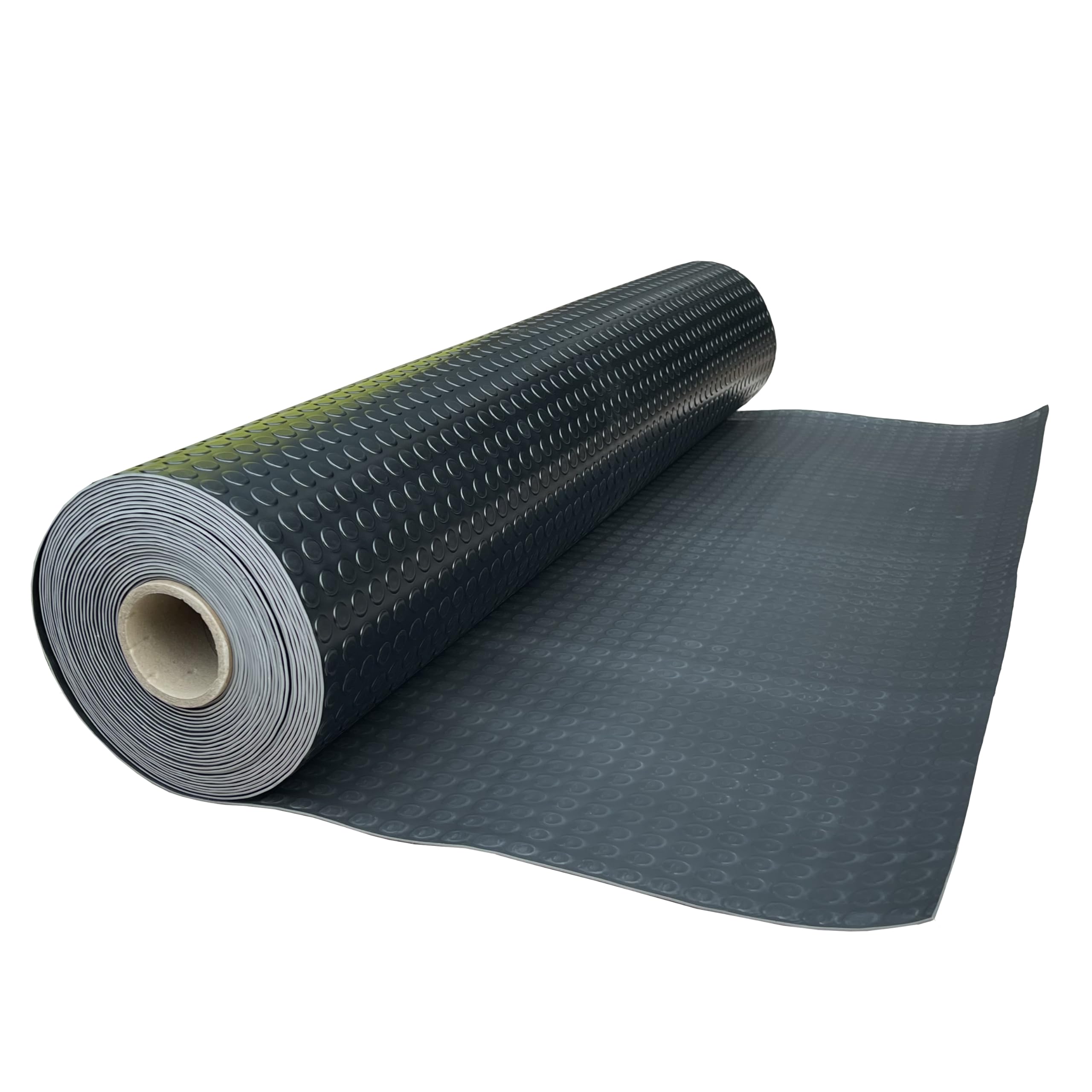 Shield Autocare Β© Heavy Duty Commerical Grade PVC Vinyl Floor Matting Garage Industrial Coin Penny Pattern Black | Blue | Light Grey | Dark Grey | 1.3m Width | 3mm Thick (Black, 5m x 1.3m)