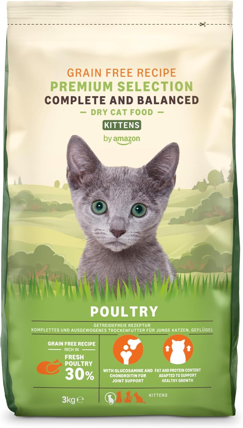 by Amazon Katzenfutter komplett mit getreidefreiem Rezept Kätzchen mit frischem Huhn 3kg
