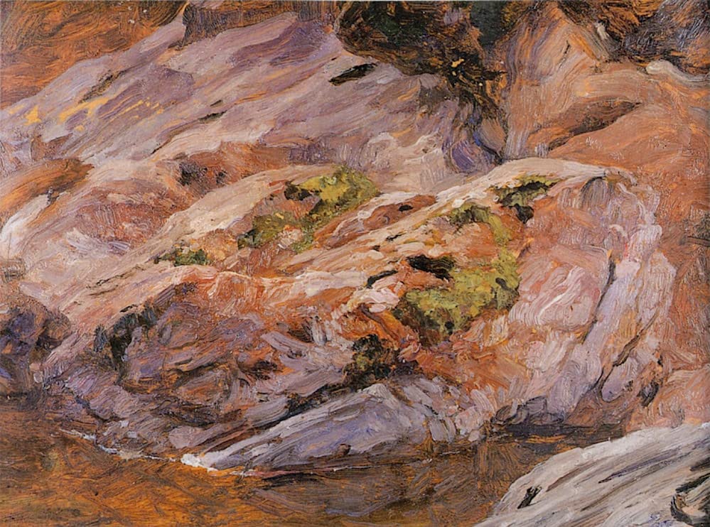 Tableau rochers de granit rose de Frederick Leighton : l'art mural pour réveiller un mur blanc 60x90