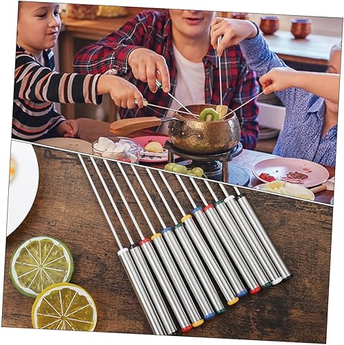 Miniatura 6 de FELTECHELECTR 12 piezas de chocolate Fondue tenedor de fuente de chocolate pinchos palillo pequeñas herramientas exquisitos suministros para hornear