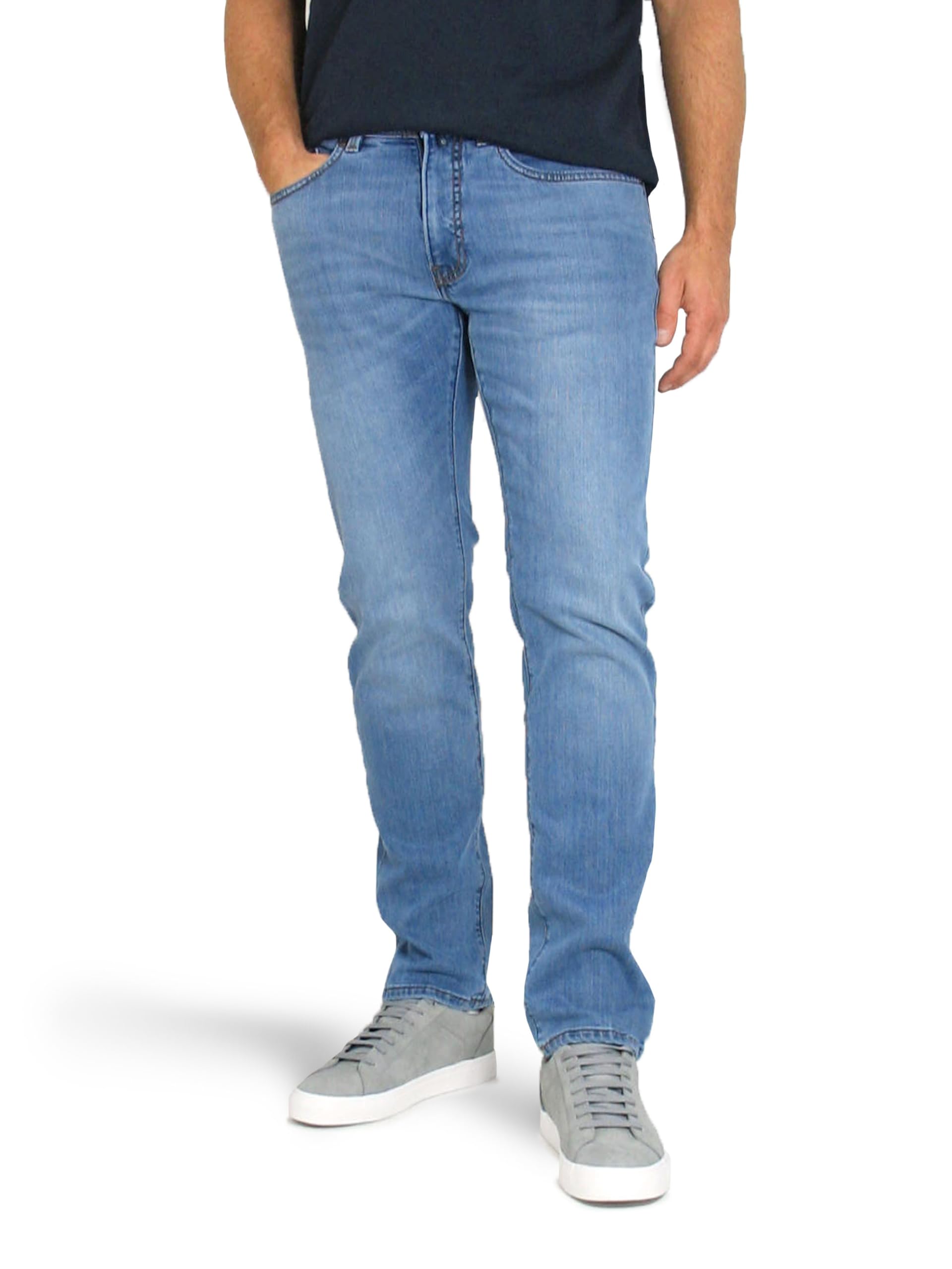 Pierre Cardin Herren Lyon Tapered Futureflex Strech Denim Jeans, 6837 Light Blue Fashion