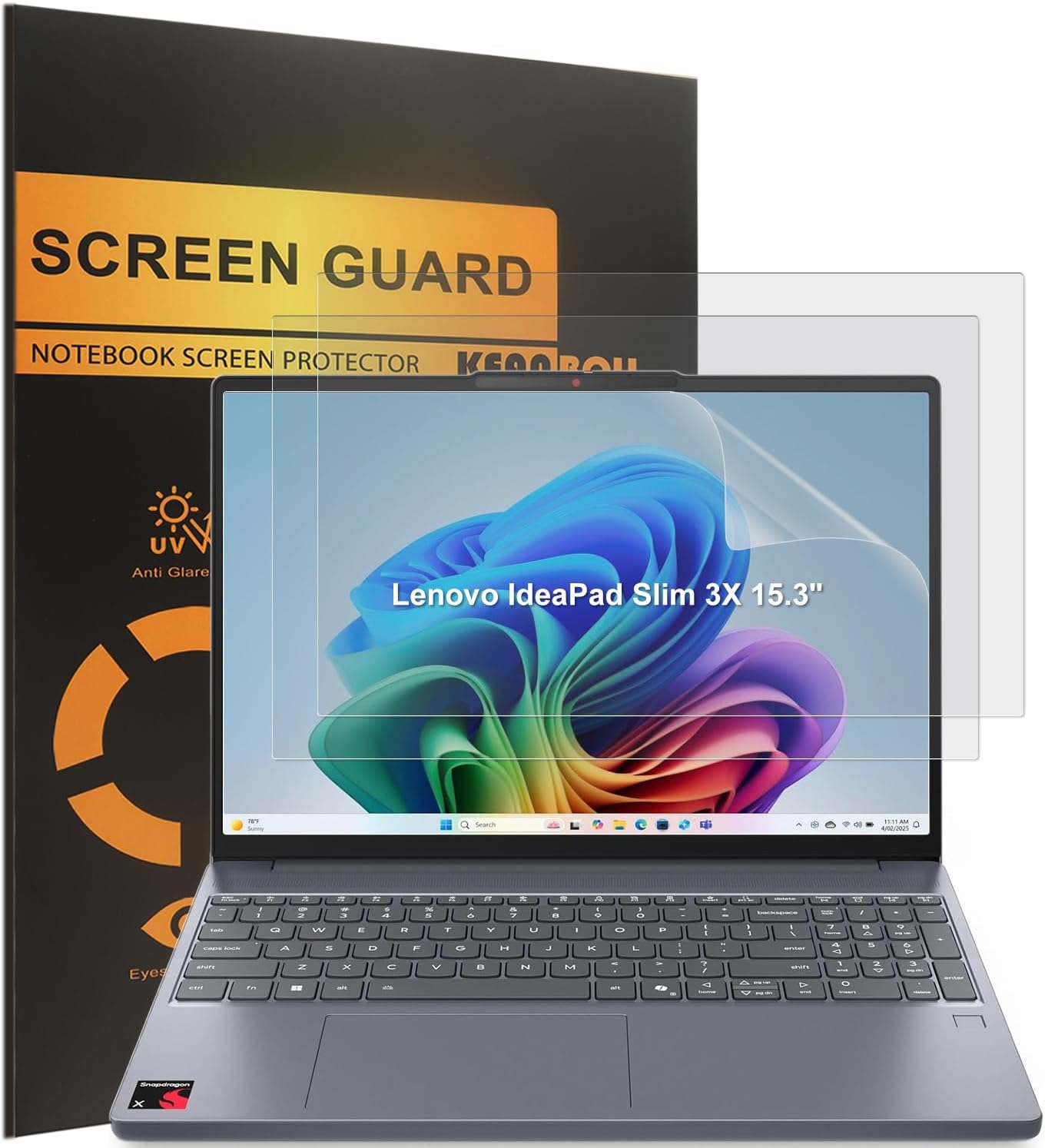 KEANBOLL 3-Pack Anti Glare (Matte) Screen Protector for 2025 New Lenovo IdeaPad Slim 3X 15.3-Inch Laptop