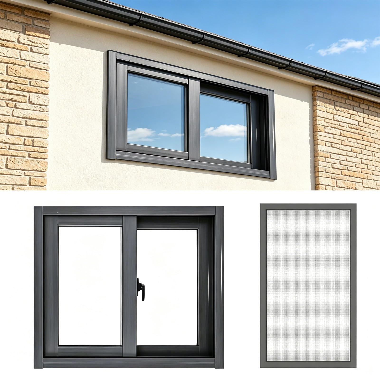 Fenêtre coulissante en aluminium pour aérer votre salle de bain