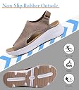 YESWIN Women Arch Support Orthotic Walking Sandals Open Toe Adjustable Ankle Strap, Khaki, 8.5 gallery image