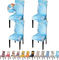 Vista 24 de JQinHome 6 fundas protectoras para sillas de comedor, de alta elasticidad, extraíbles y lavables, para el hogar, fiesta, hotel, ceremonia de boda