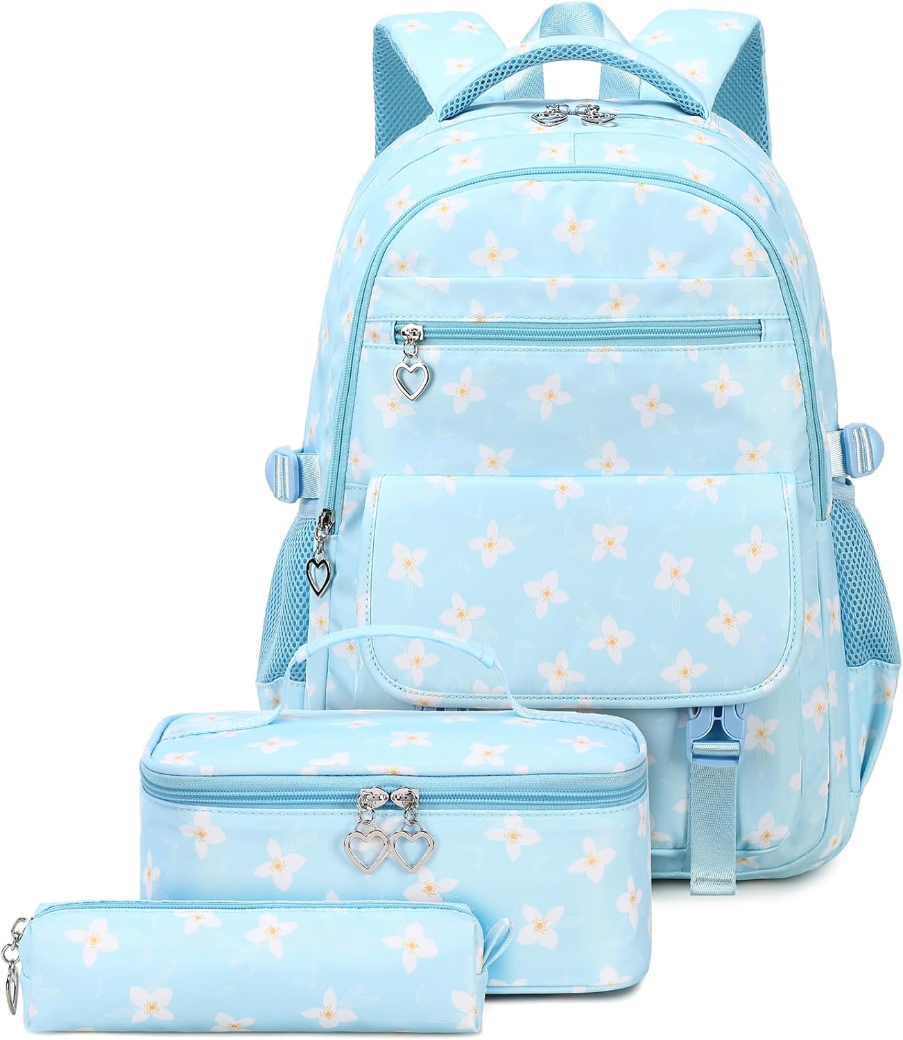 Joyfulife School Backpack and Lunch Bag Set for Girls, Lightweight Teen Backpacks for Girls School Bags Kids Backpack with Lunch Box and Pencil Case