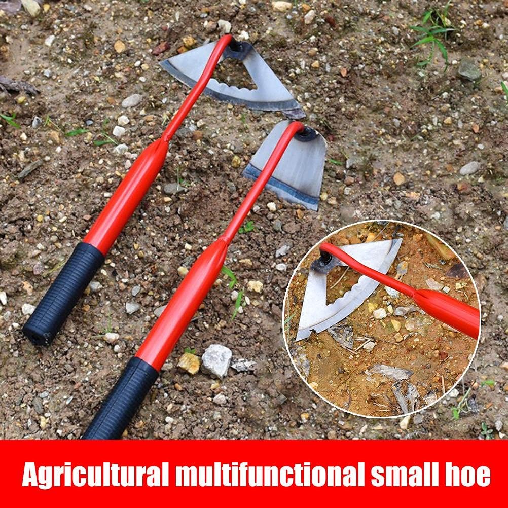 Bticx 2021 Upgraded Garden Hoes - Hand Steel Hollow Hoe Garden Planting Hoe with TPR Handle Cover, Portable Steel Weeding and Loosening Soil Tool Gardening Tool - Durable and Effectable : Patio, Lawn & Garden