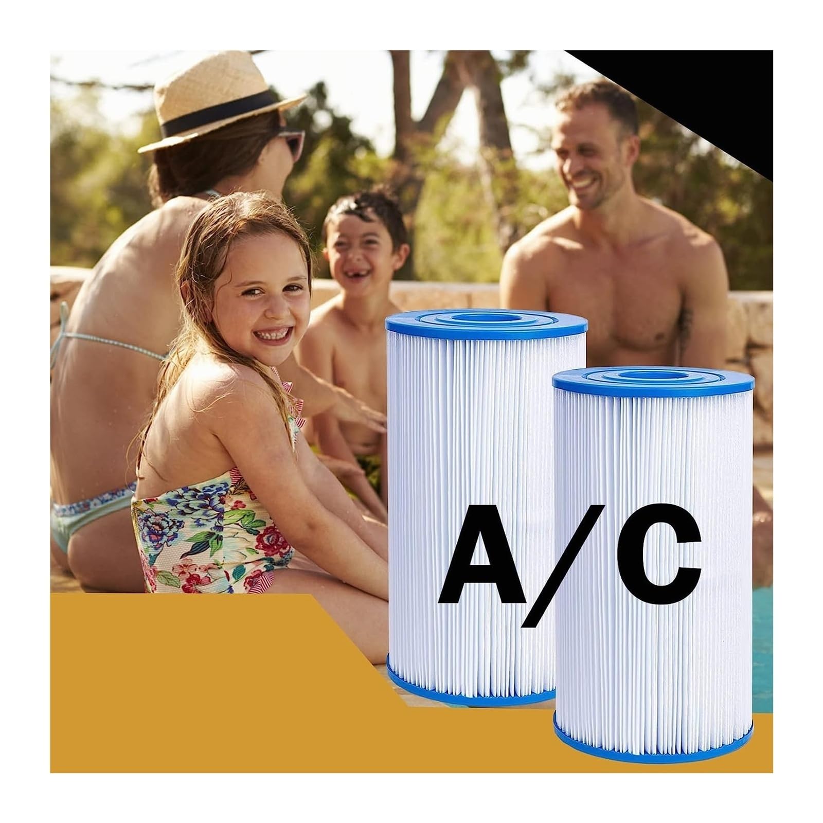Cartucho De Filtro De Piscina Tipo A O C, Compatible Con Intex, Cartucho De Filtro 29000E/59900 E Tipo III 58012, Cartucho De Filtro De Piscina(6PCS)