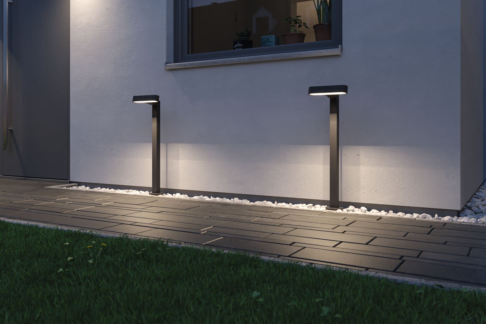 Paulmann 94546 Plug & Shine LED oprawa zewnętrzna Plug & Shine oprawa słupkowa Ito pozioma IP65 1x6 Watt ściemn. antracyt, metal, tw. szt. 3000 K