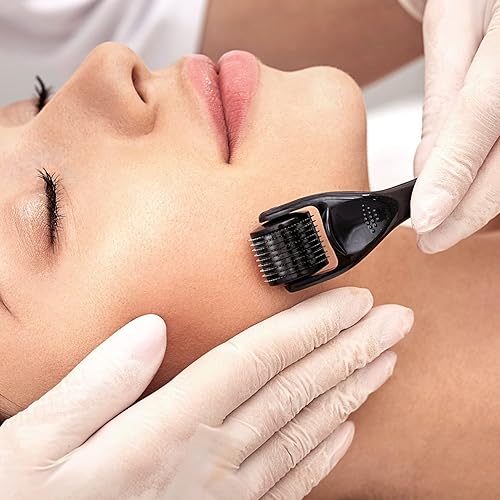 Miniatura 7 de ROSELYNBOUTIQUE Derma Roller para cabello, barba, piel facial, cara, 540 microagujas, instrumento cosmético de belleza, regalos de cuidado personal