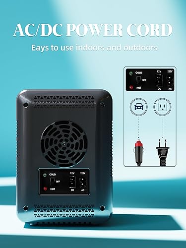 Miniatura 7 de BOGDA Mini refrigerador para el cuidado de la piel (4 litros/6 latas) con espejo de luz LED regulable, enfriador y calentador para refrigerar