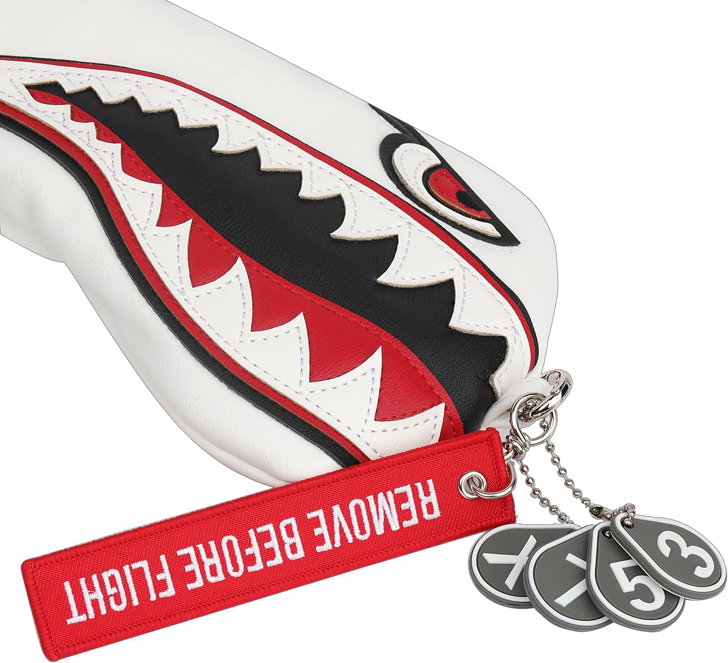 New Flying Tiger Warshark Golf Head Cover for Golf Head Club Available for Driver/Fairway/Hybird Club (One Set(1Dr+1Fa+1Hy))