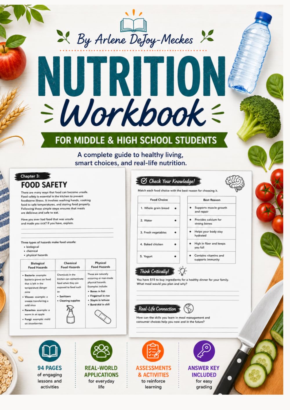 Nutrition Workbook for Teens: Healthy Eating, Food Groups, Nutrients, Meal Planning, Consumer Choices, Activities, Assessments & Answer Key