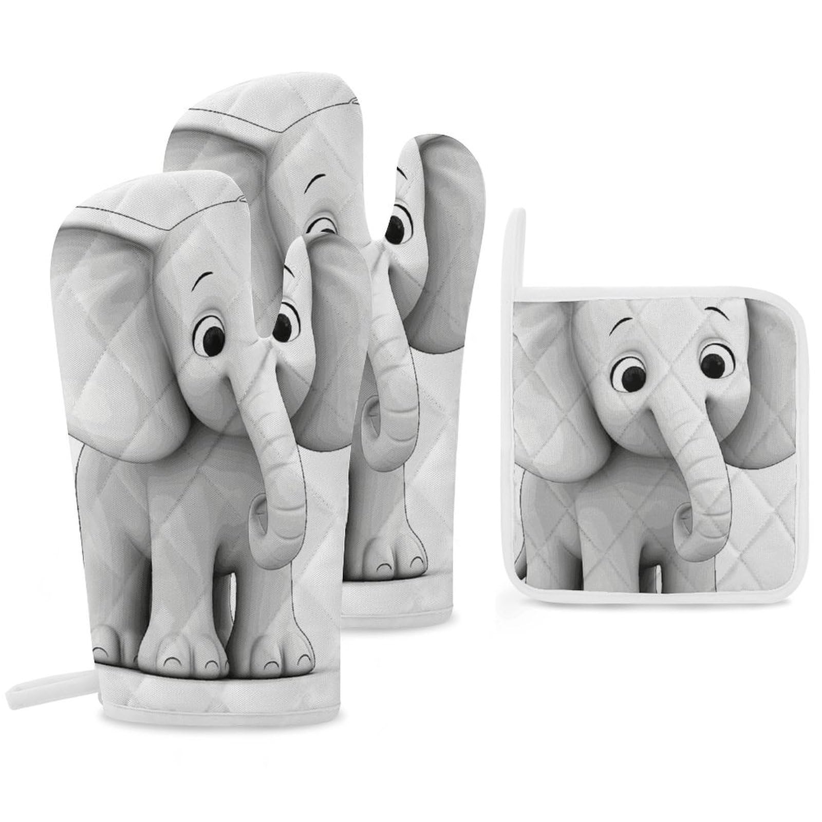 Gants de cuisine et maniques éléphant blanc gant de four résistant chaleur