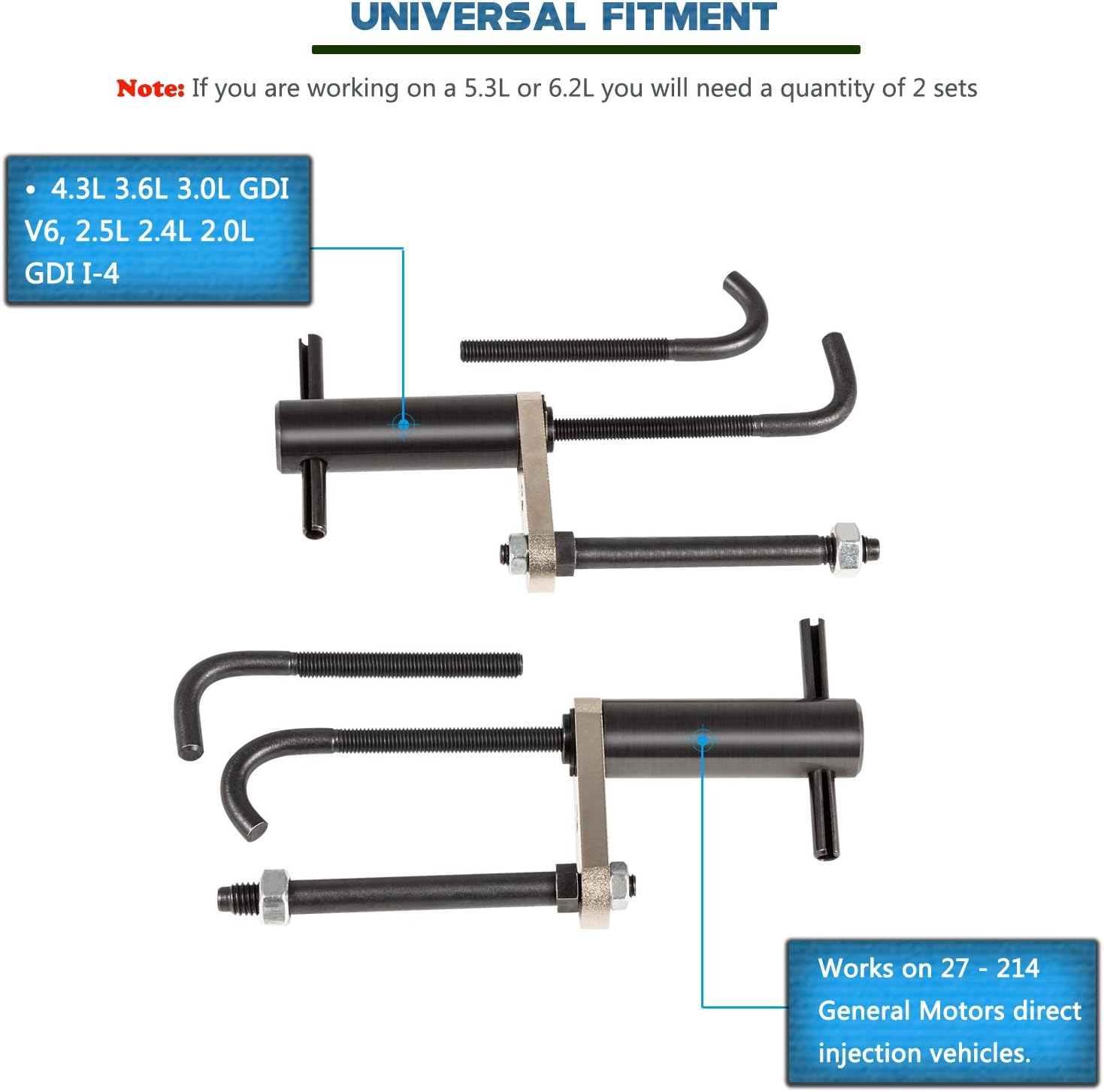 EN-49248 Injector Rail Assembly Remover Tool 6706 for Cadillac, Saturn, Pontiac and Chevrolet 27-214 Direct Injection Engines