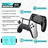 Controlador inalámbrico Bluetooth megacom para P4/PC con 2 teclas traseras reasignables | Vibración dual, panel táctil, altavoz integrado, conector de audio de 3.5mm, batería recargable, alcance inalámbrico de 33 pies 27 jun 2025 3