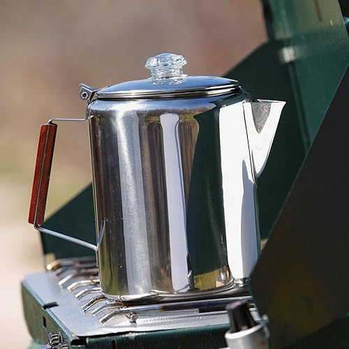 Miniatura 5 de Coghlan's Cafetera de acero inoxidable de 9 tazas, color plateado