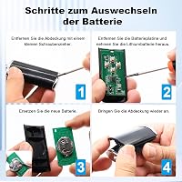 Effdrdfs 868.3 MHz Garázskapu Távirányító - 4 Csatornás Univerzális Nyitó Kék LED-del - HSE2, HSE4, HS4, HS1, HSP4 Modellekkel Kompatibilis 2