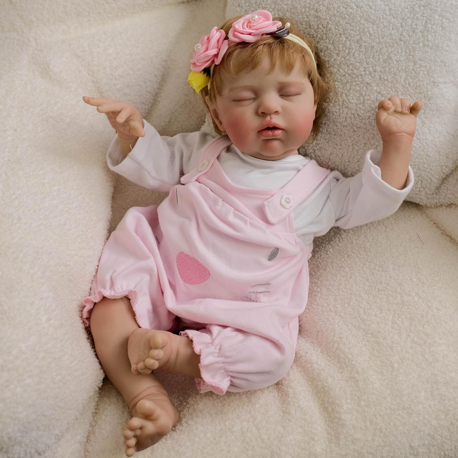 Reborn Dolls 48 cm urocza dziewczynka realistyczna śpiąca lalka niemowlę prawdziwe dziecko uczucie ważone życie jak Reborn Girl lalki z ubrankami dla lalek zestaw ubrań