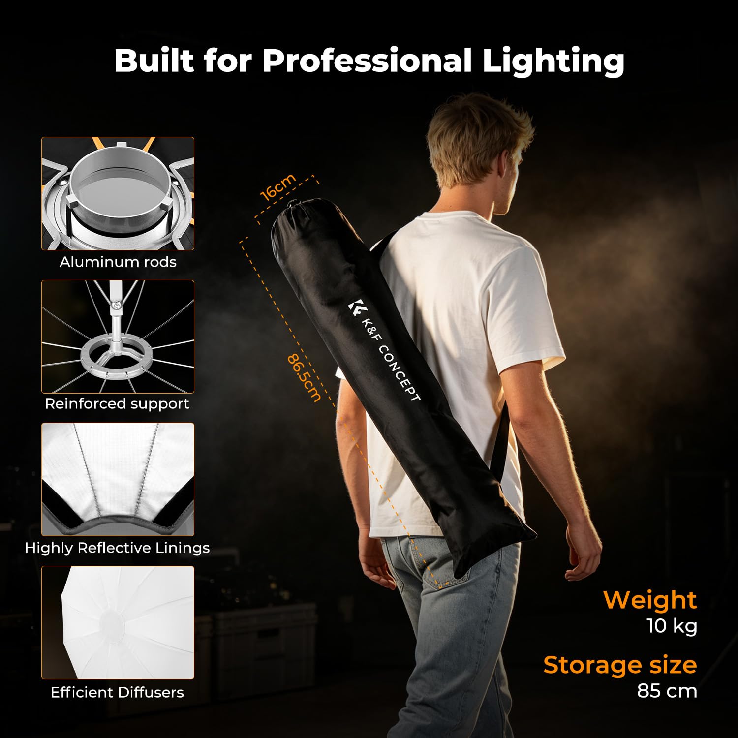 K&F CONCEPT Box de luz esférico de 65 cm